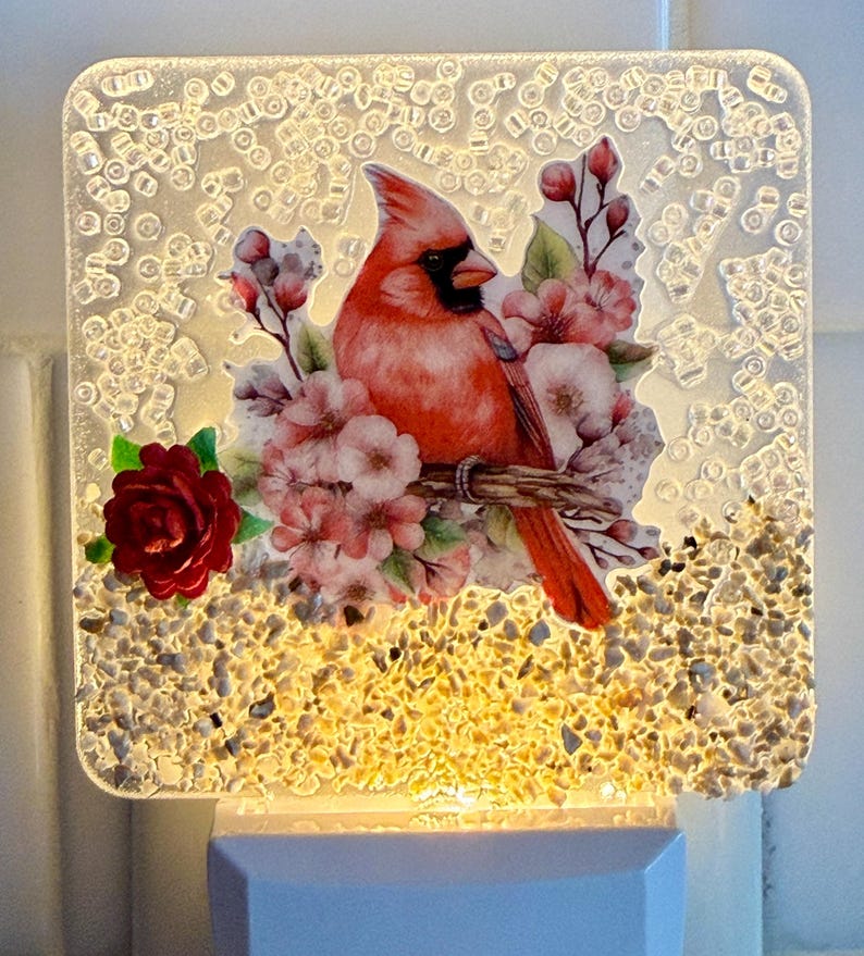 SeaCreationsBySara Cardinal Night Light - Thumbnail 2