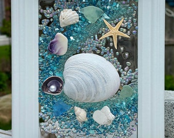 Seashell Sea Glass Beach Frame