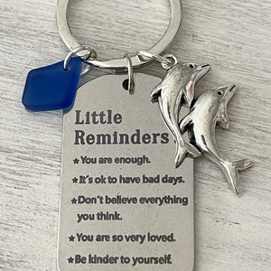 Dolphin Sea Glass Little Reminders Keychain