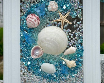Seashell Sea Glass Beach Frame