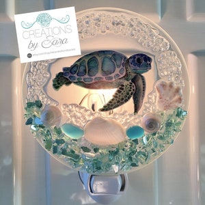 Sea Turtle Seashell Beach Night Light image 2