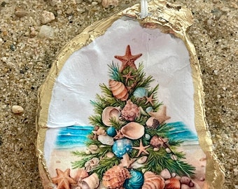 Décoration de Noël en coquille d'huître pour arbre de Noël