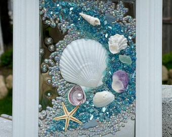 Seashell Sea Glass Beach Frame