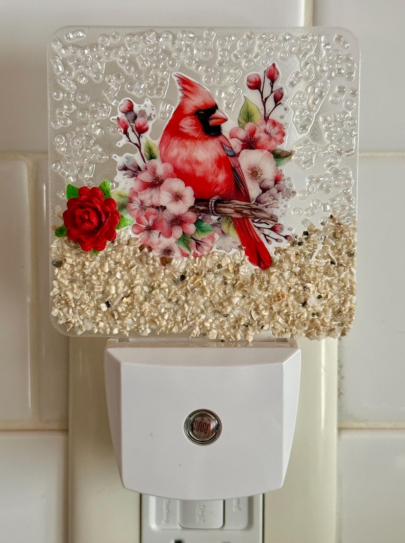 SeaCreationsBySara Cardinal Night Light