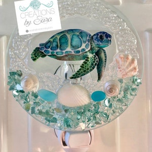 Sea Turtle Seashell Beach Night Light image 1