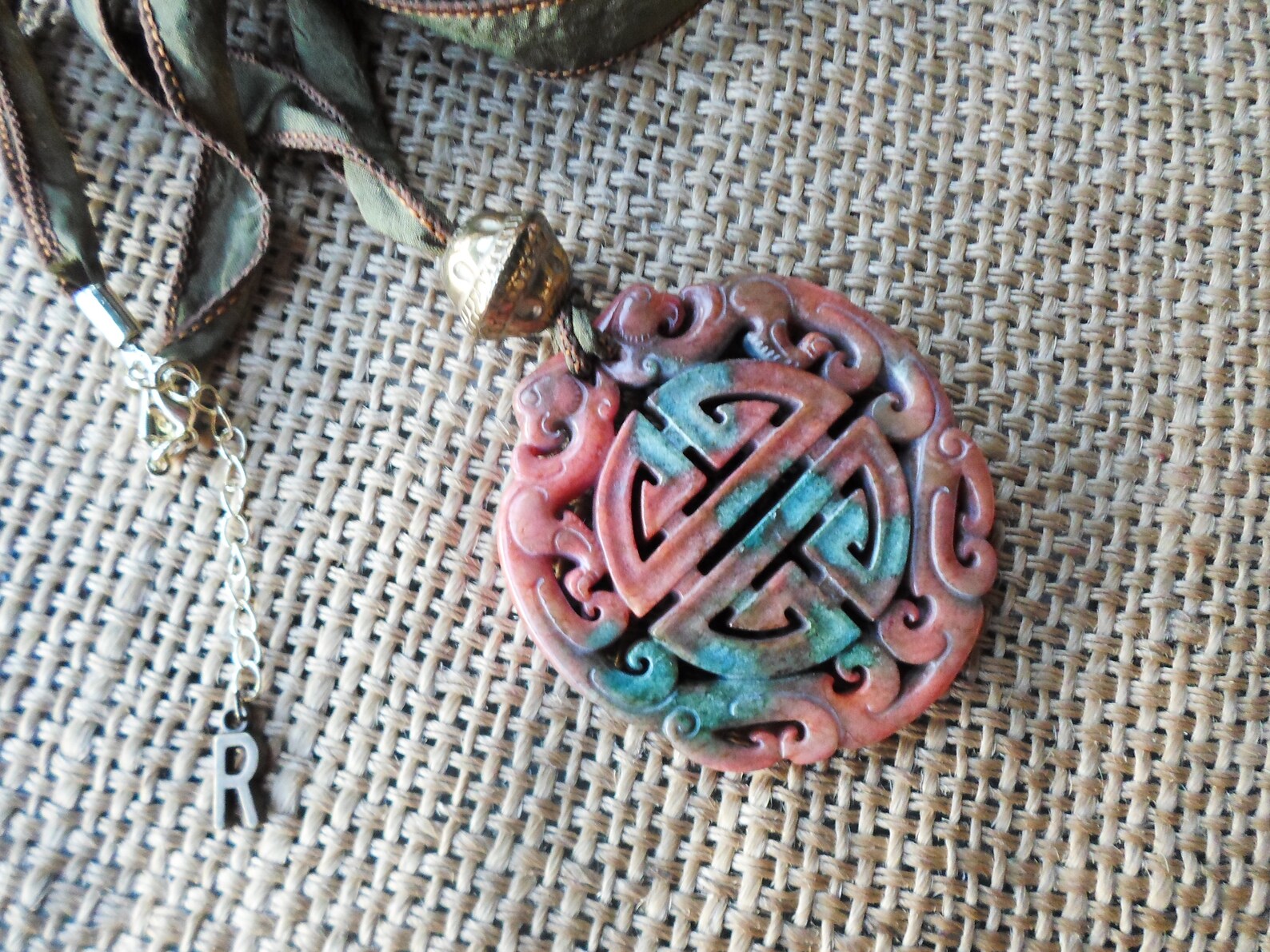 Original jade pendant. Chinese symbol . Etsy