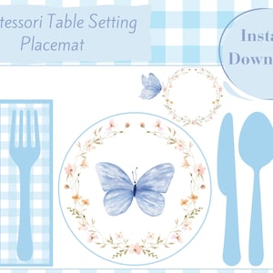 Montessori Placemat| Montessori Printable Table Setting Placemat
