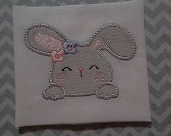 Applique Machine Embroidery Design Cute Baby Bunny