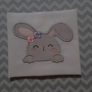 Applique Machine Embroidery Design Cute Baby Bunny