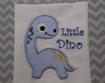Applique Machine Embroidery Design Cute Baby Dinosaur