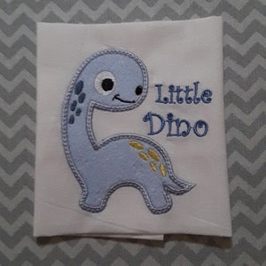 Applique Machine Embroidery Design Cute Baby Dinosaur