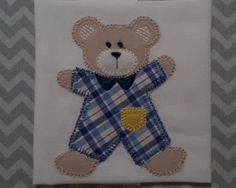 Applique Machine Embroidery Blanket Stitch Ted Bear