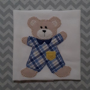 Applique Machine Embroidery Blanket Stitch Ted Bear