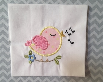 Applique Machine Embroidery Bird