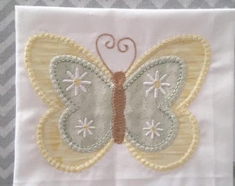 Appliqued Machine Embroidery Butterfly