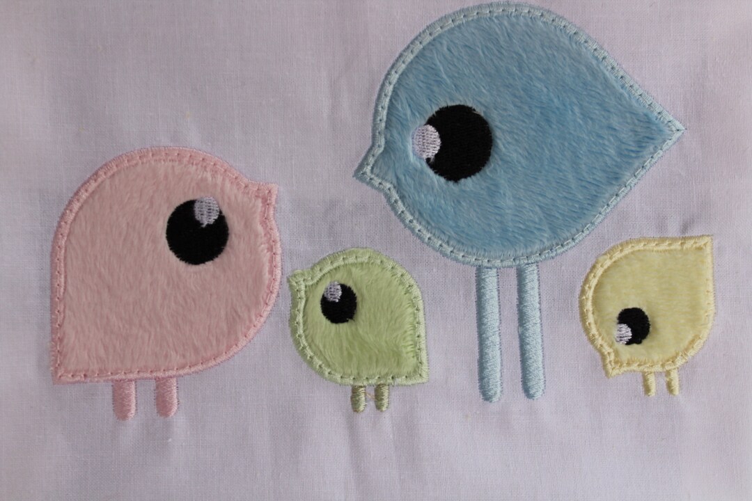 Baby Embroidery Shop Abstract Birds Etsy