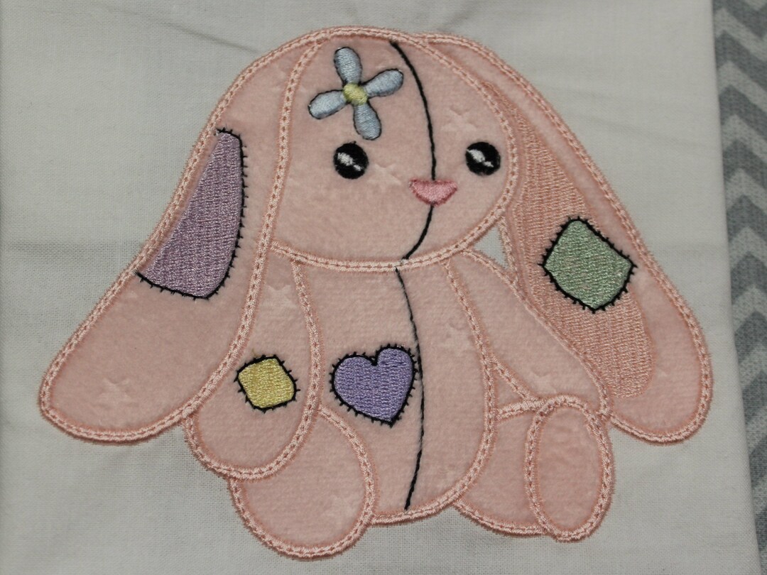 Baby Embroidery Shop Appliqued Patchwork Sweet Bunny Etsy