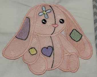 Baby Embroidery Shop Appliqued Patchwork Sweet Bunny