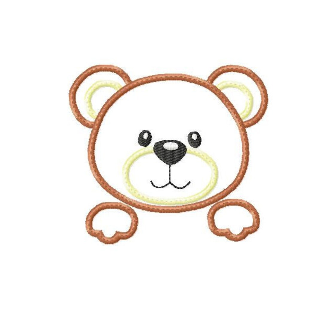 Applique Machine Embroidery Design Baby Bear - Etsy