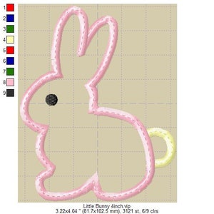 Applique Machine Embroidery Baby Bunny image 4