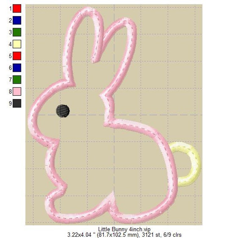 Applique Machine Embroidery Baby Bunny image 4