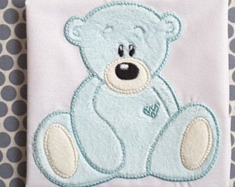 Applique Machine Embroidery Design Teddy Bear