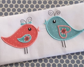 Baby Birds Applique  Machine Embroidery Design Instant Download