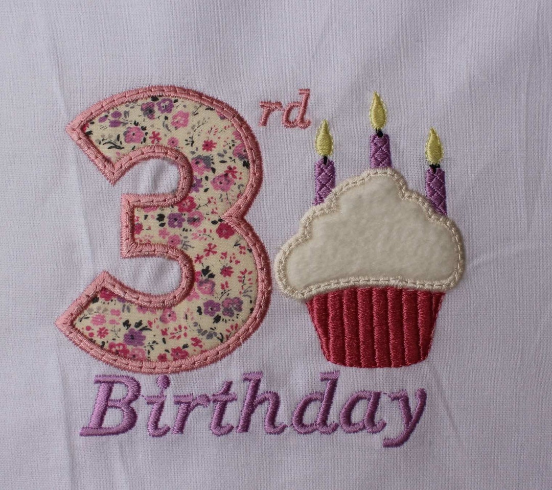 Baby Embroidery Shop Applique Birthday Numbers Etsy