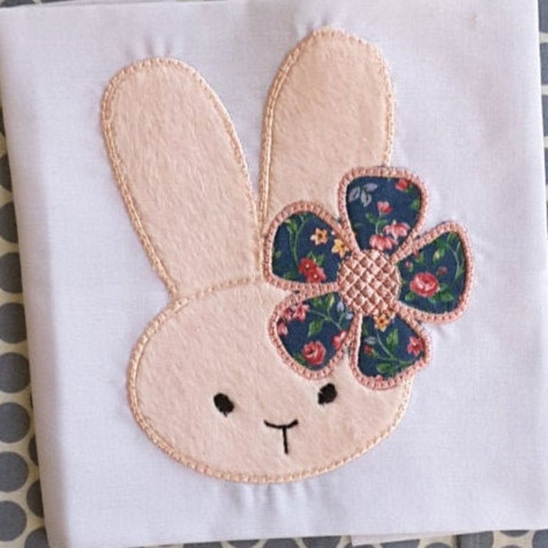 Applique Machine Embroidery Design Baby Bunny Face - Etsy