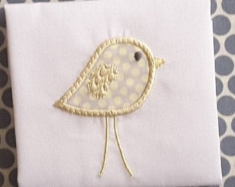Baby Bird Applique Machine Embroidery Design  Instant Download