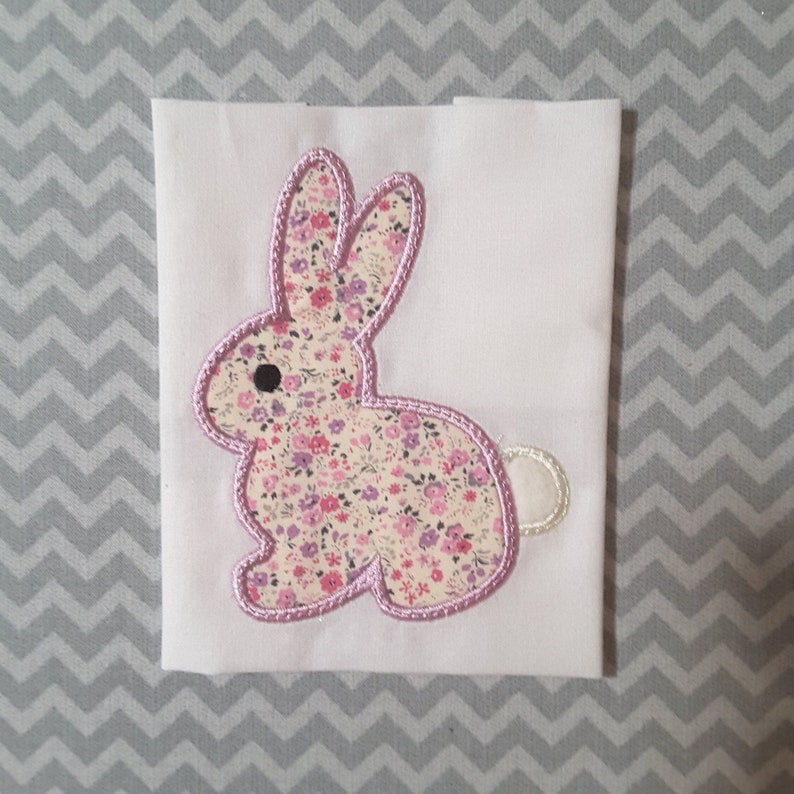 Applique Machine Embroidery Baby Bunny image 1