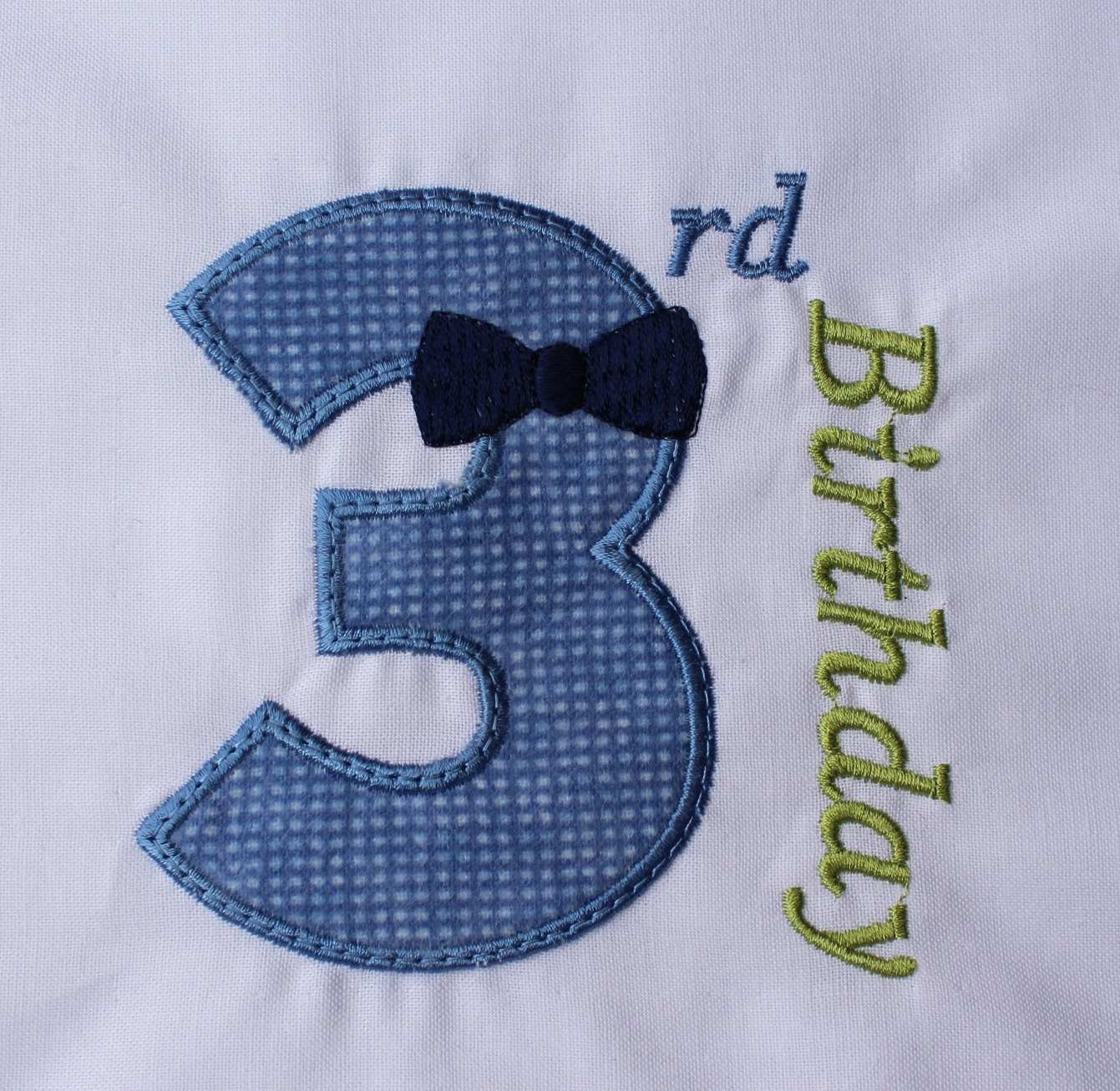 Baby Embroidery Shop Applique Birthday Numbers Etsy UK