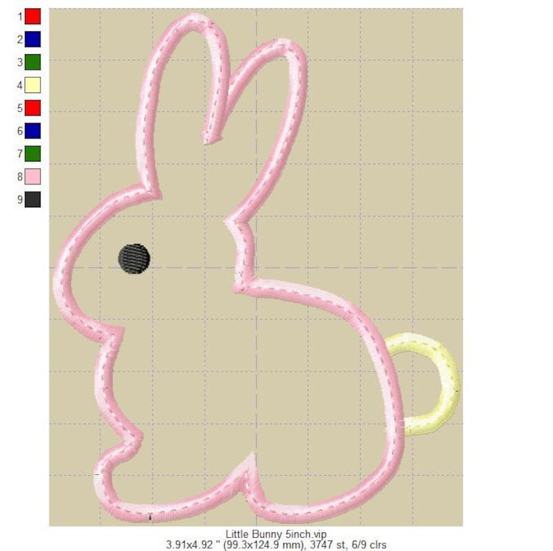 Applique Machine Embroidery Baby Bunny image 5