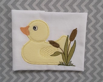 Applique Machine Embroidery Design Cute Duck