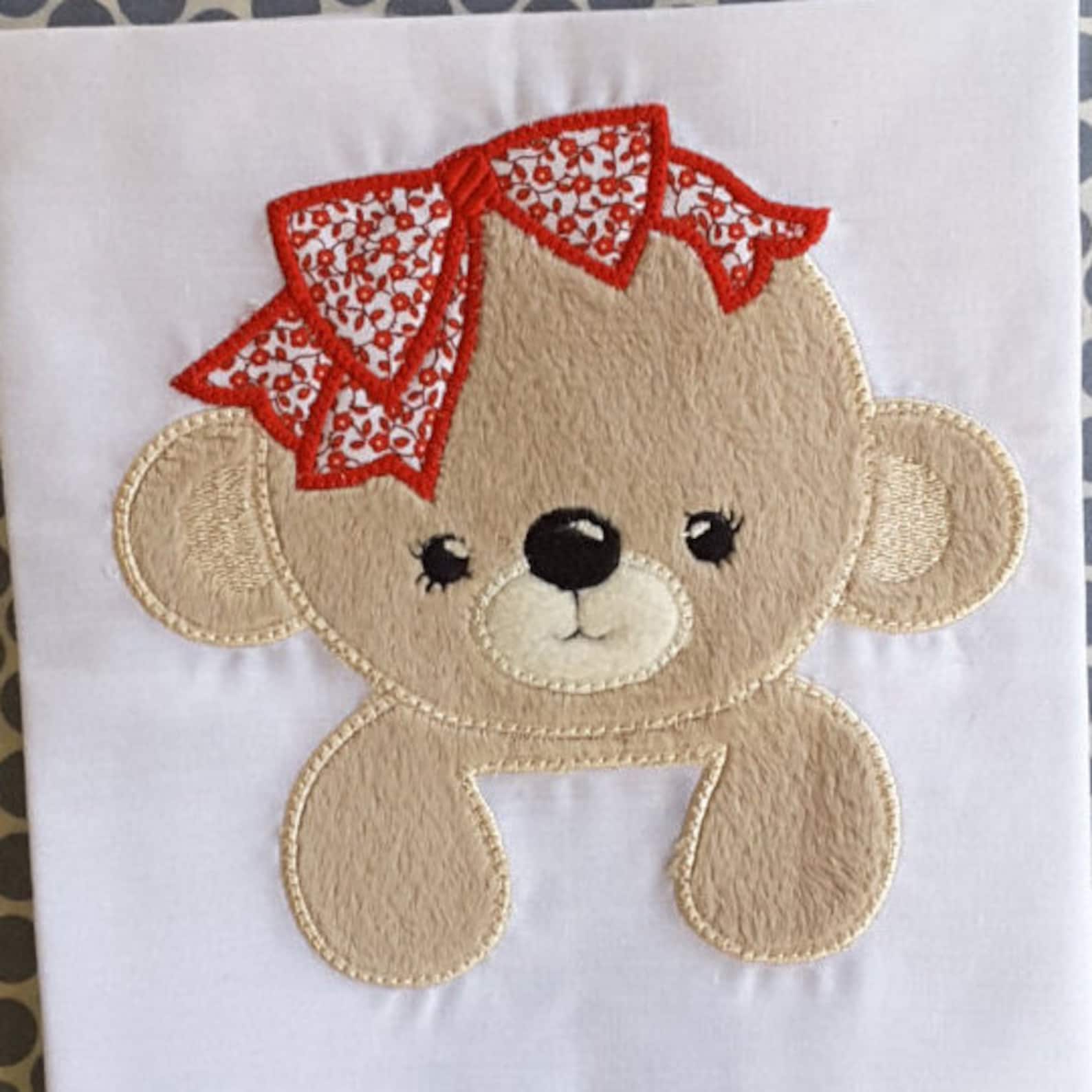 Applique Machine Embroidery Design Baby Bear - Etsy