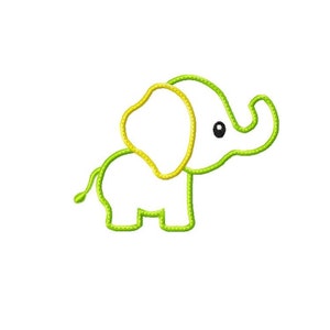 Baby Applique Machine Embroidery Design Elephant zdjęcie 2