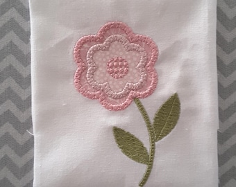 Machine Embroidery Applique Flower in Bloom