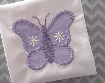 Butterfly Applique Machine Embroidery Design