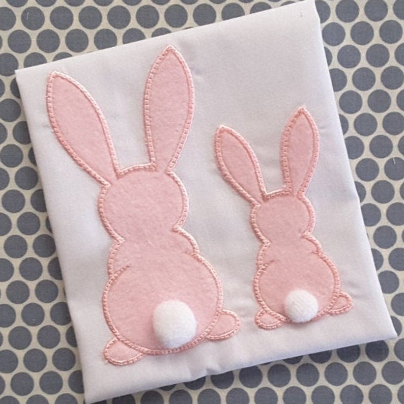 Baby Applique Machine Embroidery Design Bunny image 1