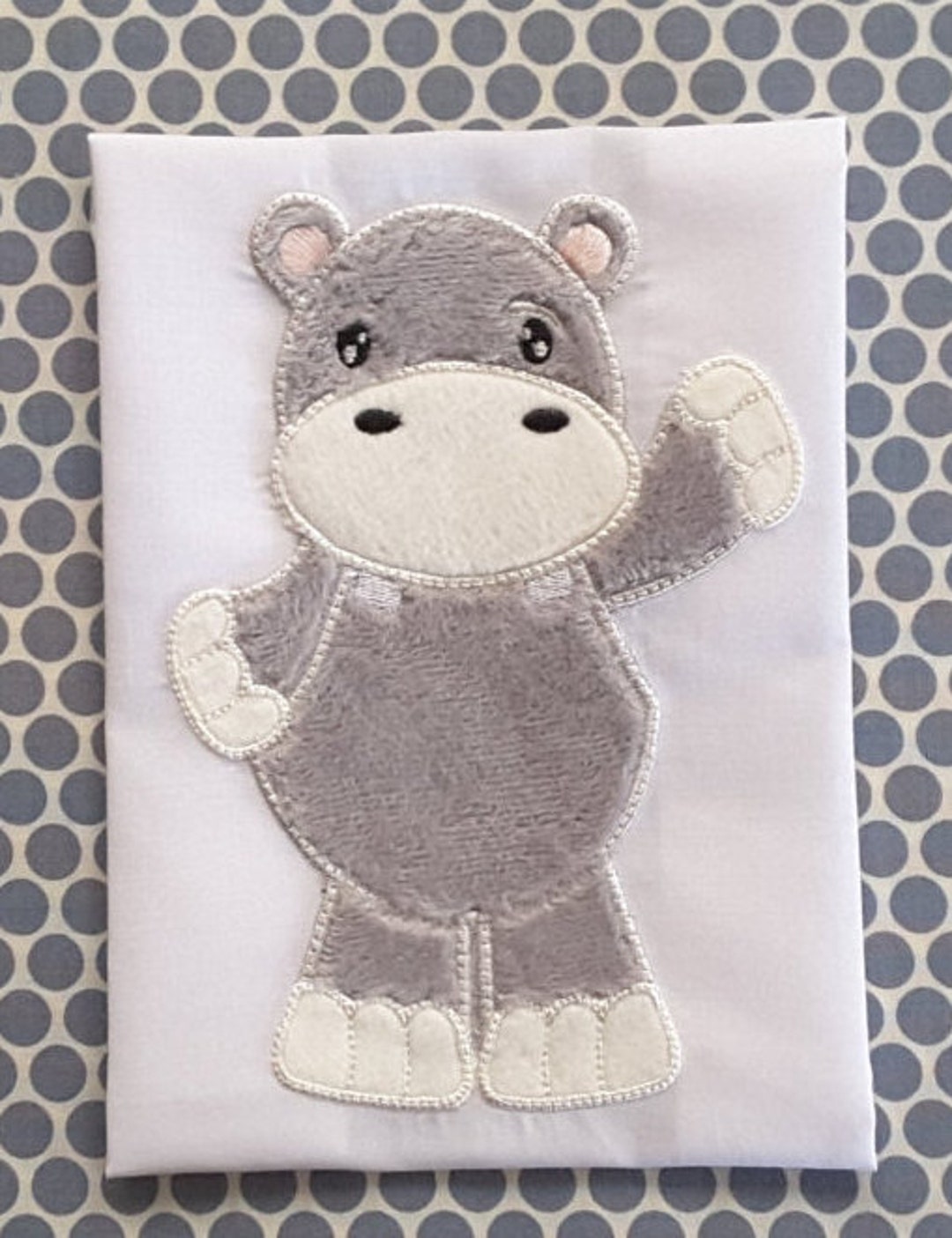 Baby Applique Machine Embroidery Design Boy Hippo - Etsy, image size:1080x1405