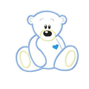 Applique Machine Embroidery Design Teddy Bear image 2