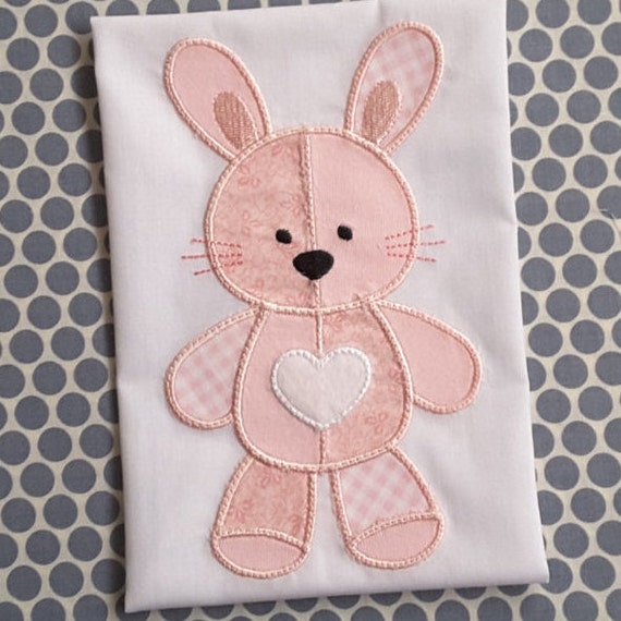 Baby Applique Machine Embroidery Design Patchwork Bunny
