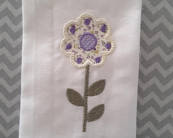 Appliqued Machine Embroidery Flower Design