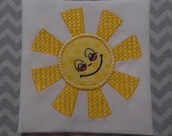 Bordado à máquina de apliques Cute Sunshine