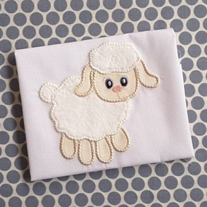 Applique Machine Embroidery Design Baby Lamb