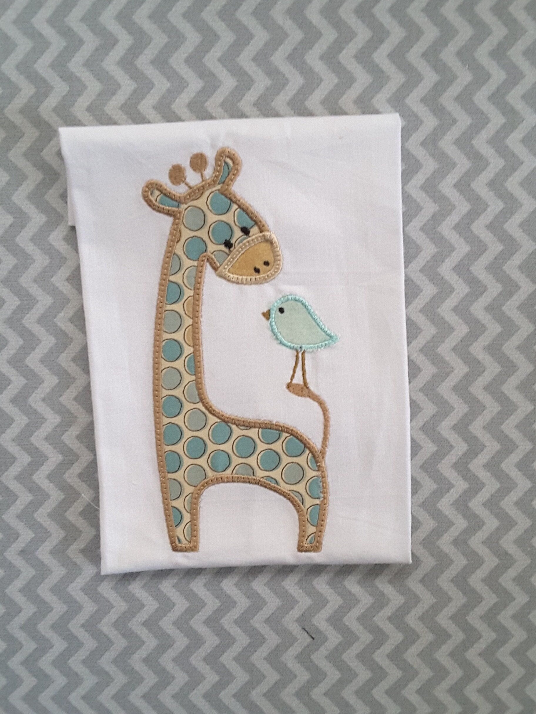 Toppa Ricamata Giraffa | Distintivo Ferro Su | 5,4 X 7,5 Cm | Per Kids Crafts E Camicie