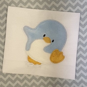 Applique  Machine Embroidery Design Baby Instant Download Penquin