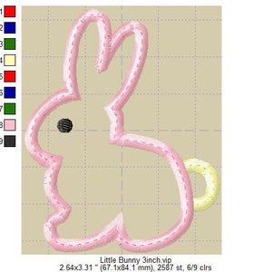 Applique Machine Embroidery Baby Bunny image 3