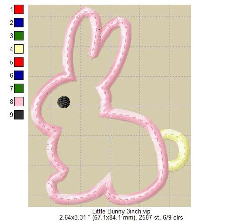 Applique Machine Embroidery Baby Bunny zdjęcie 3