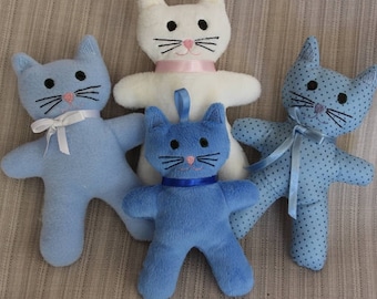 Cuddly Cat is a Soft Sensory Baby Toy Made in the Embroidery Hoop
